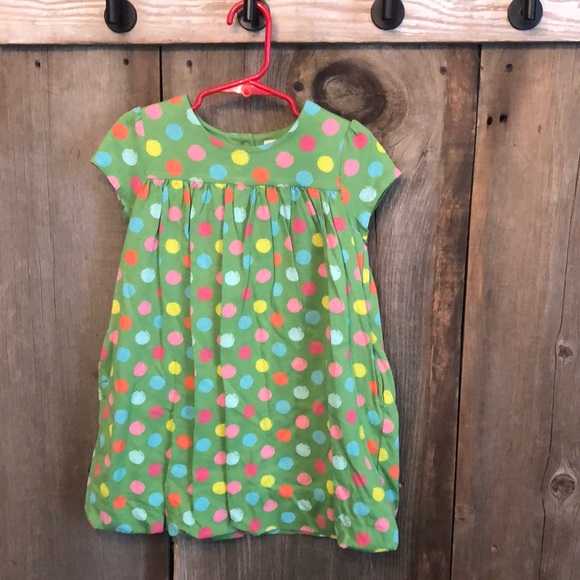 Gap Green Dot Bubble Dress Pockets 4 Years Toddler